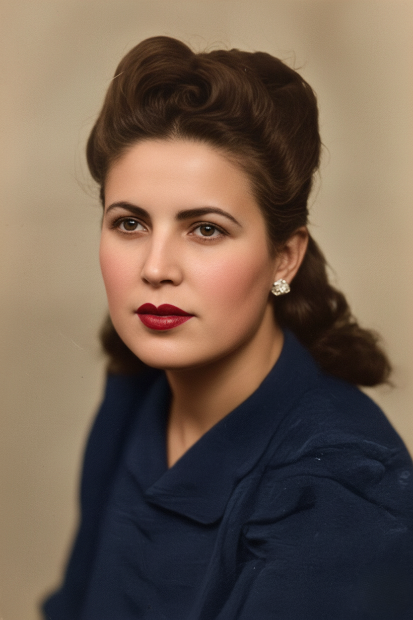 Foto restaurada de una mujer